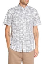 Men's Obey Monty Paisley Woven Shirt, Size - White