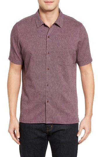 Men's John W. Nordstrom Regular Fit Camp Shirt - Burgundy
