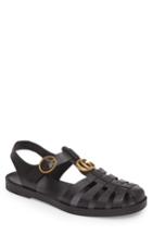 Men's Gucci Glossy Fisherman Sandal Us / 8uk - Black