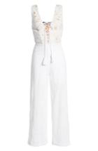 Women's Kas New York Lace-up Front Eyelet Jumpsuit