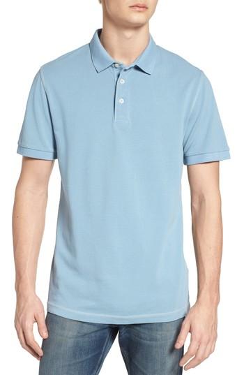 Men's French Connection Triple Stitch Slim Fit Polo - Blue