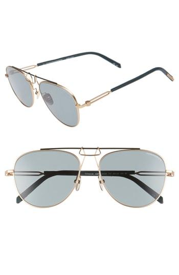 Women's Calvin Klein 58mm Aviator Sunglasses - Gold/ Green
