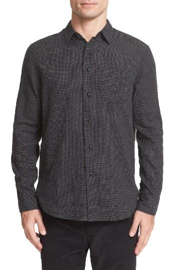 Men's Rag & Bone Beach Houndstooth Check Shirt - Grey