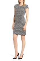 Women's Karl Lagerfeld Tweed Pocket Sheath Dress - Black