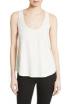 Women's Theory Zabetha Classic Georgette Tie Back Silk Tank - Ivory