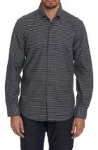 Men's Robert Graham Landen Tailored Fit Print Sport Shirt - Black