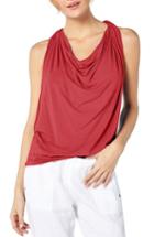 Women's Michael Stars Drape Neck Jersey Top, Size - Orange