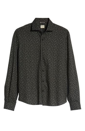 Men's Culturata Print Tailored Fit Sport Shirt, Size - Black