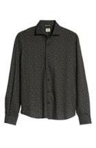 Men's Culturata Print Tailored Fit Sport Shirt, Size - Black