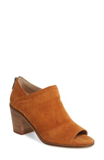 Women's Lucky Brand Kalli Peep Toe Bootie .5 M - Brown