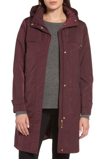 Women's Ellen Tracy Raincoat With Detachable Hood