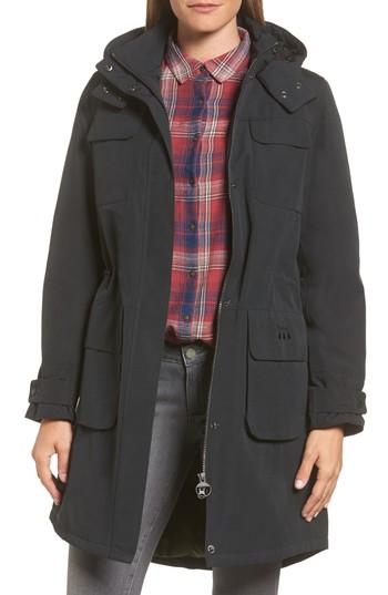 Women's Barbour Velum Hooded Waterproof Jacket Us / 10 Uk - Black