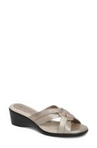 Women's David Tate Verona Sandal .5 N - Metallic