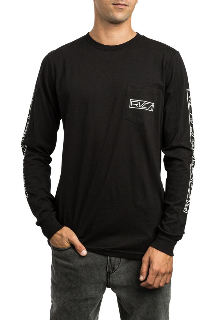 Men's Rvca Reflector Long Sleeve Pocket T-shirt