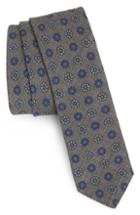 Men's Eleventy Floral Wool Tie, Size - Grey