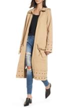 Women's True Religion Brand Jeans Snap Detail Trench Coat - Beige