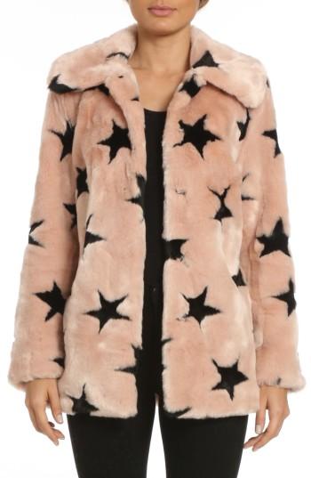 Women's Avec Les Filles Faux Fur Swing Coat - Pink