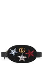 Gucci Marmont 2.0 Crystal Stars Velvet Belt Bag - Black