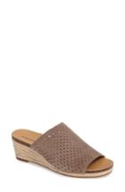Women's Lucky Brand Jemya Perforated Open Toe Mule .5 M - Brown