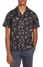 Men's Saturdays Nyc Canty Lacquer Butterfly Camp Shirt - Black