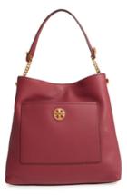 Tory Burch Chelsea Chain Leather Hobo - Red