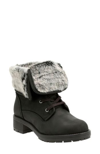 Women's Clarks 'reunite Go' Waterproof Gore-tex Boot M - Black