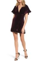 Women's Misa Los Angeles Desma Velvet Wrap Dress - Purple