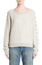 Women's Tu Es Mon Tresor Velvet Bow Trim Pullover
