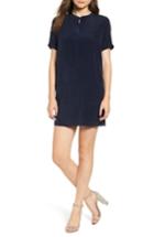 Women's Sezane Zoe Silk Pocket Dress Us / 34 Fr - Blue