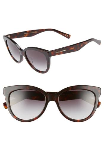 Women's Marc Jacobs 53mm Cat Eye Sunglasses - Black