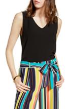 Women's Halogen V-neck Shell & Petite), Size X-small - Black