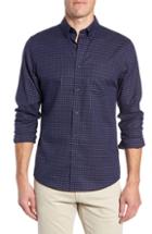 Men's Nordstrom Men's Shop Slim Fit Windowpane Sport Shirt - Blue