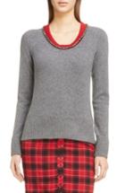 Women's N Degree21 Jewel Neck Wool Sweater Us / 42 It - Grey