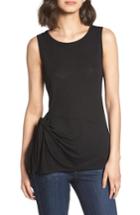 Women's Trouve Side Tie Knit Top - Black