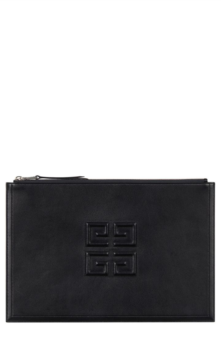 Givenchy Logo Lambskin Leather Pouch -