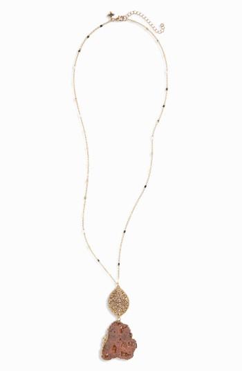 Women's Panacea Agate Beaded Pendant Necklace