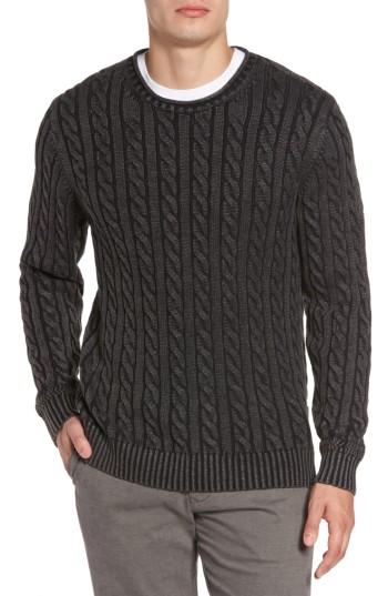 Men's Rodd & Gunn Landray Cable Knit Cotton Sweater, Size - Grey