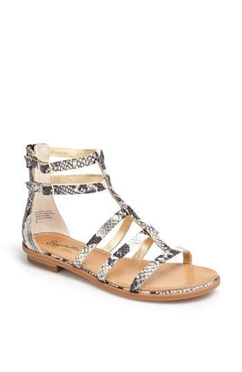 Seychelles 'aim High' Gladiator Sandal Black/ White Python