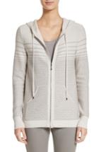 Women's St. John Collection Micro Sequined Textured Stitch Knit Hoodie