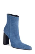 Women's Balenciaga Block Heel Denim Bootie Us / 35eu - Blue