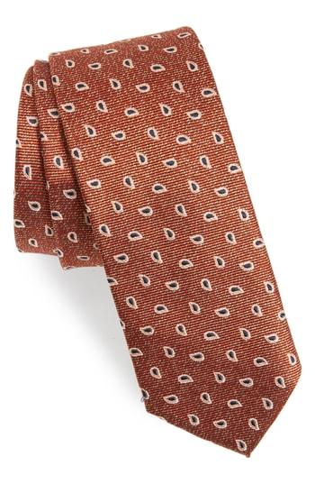 Men's 1901 Bayboro Paisley Silk Tie, Size - Orange