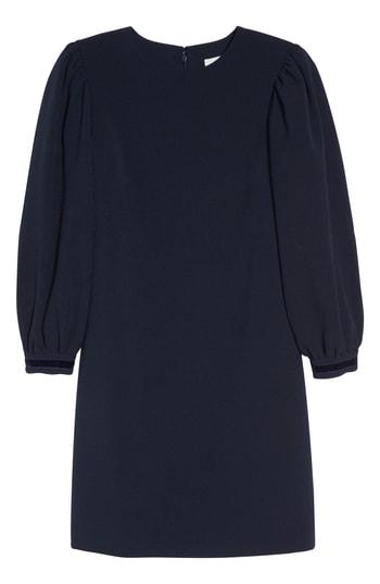Women's 1901 Velvet Trim Shift Dress - Blue