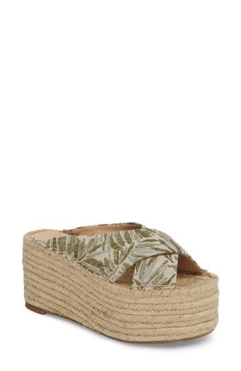 Women's Pour La Victoire Rica Espadrille Platform Sandal .5 M - Green
