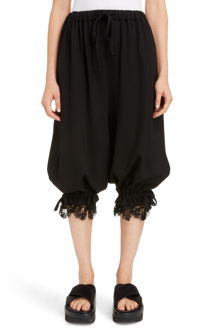 Women's Simone Rocha Lace Trim Culottes - Black