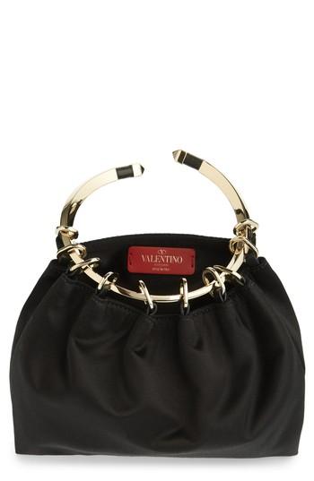 Valentino Garavani Bebop Loop Handle Clutch - Black