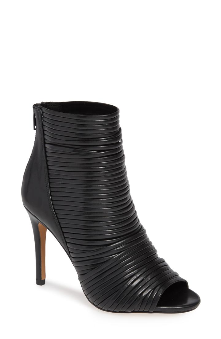 Women's Bcbg Elle Open Toe Bootie M - Black