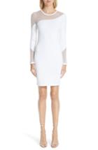 Women's Cushnie Et Ochs White River Sheer Panel Knit Dress