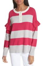 Women's Joie Inghin Stripe Wool & Cashmere Sweater, Size - Pink