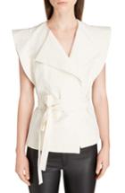 Women's Isabel Marant Logan Wrap Top Us / 38 Fr - White