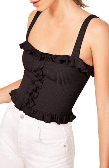 Women's Reformation Trixie Top - Black